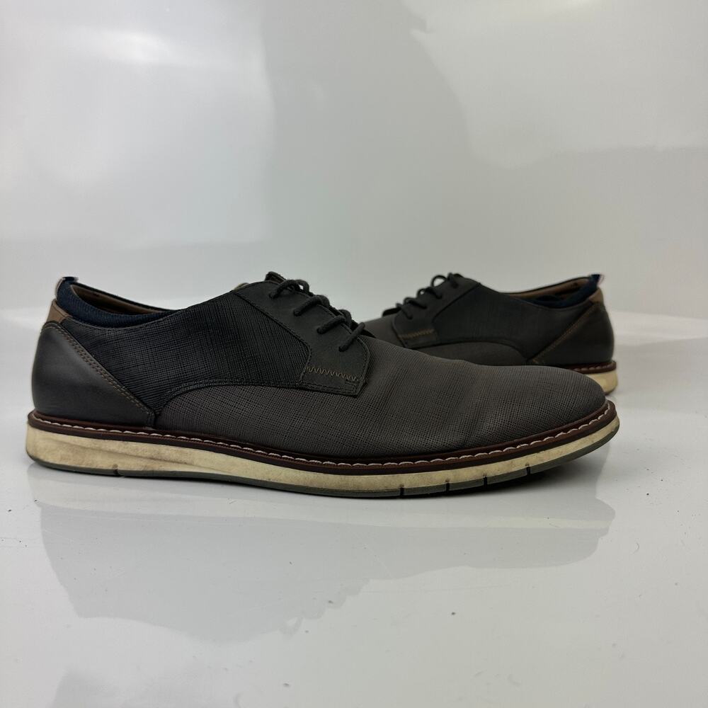 Rye By Hawker Rye Oxford Lace Up Dress Shoes Men's Size 13 Gray Low Top Casual